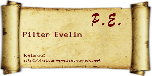 Pilter Evelin névjegykártya